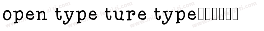 open type ture type字体转换